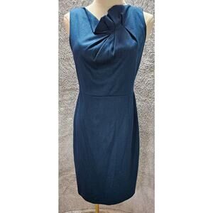 Elie Tahari ~Size‎ 2~ Deep Teal Green Sleeveless Bodycon Sheath Wool Blend Dress